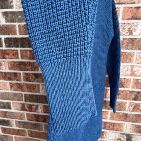 Aritzia  * Wilfred Free 100% Italian merino wool Bianca Dress Sweater dress blue - Picture 12 of 16